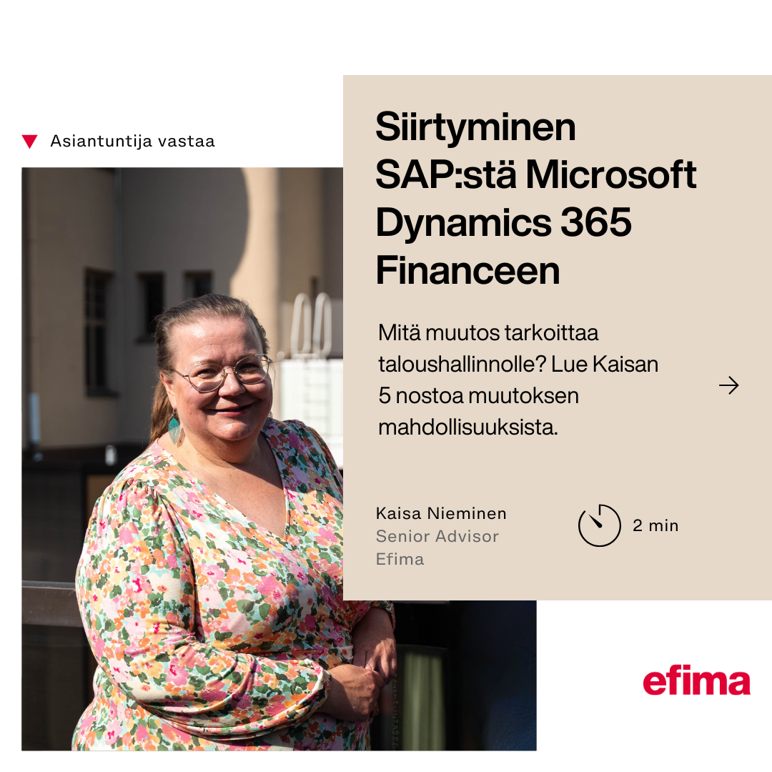 Siirtyminen SAP:stä Microsoft Dynamics 365 Financeen